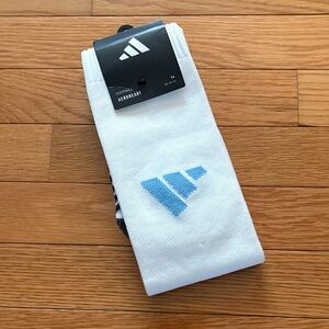 adidas Men's Aeroready White and Blue Athletic Socks